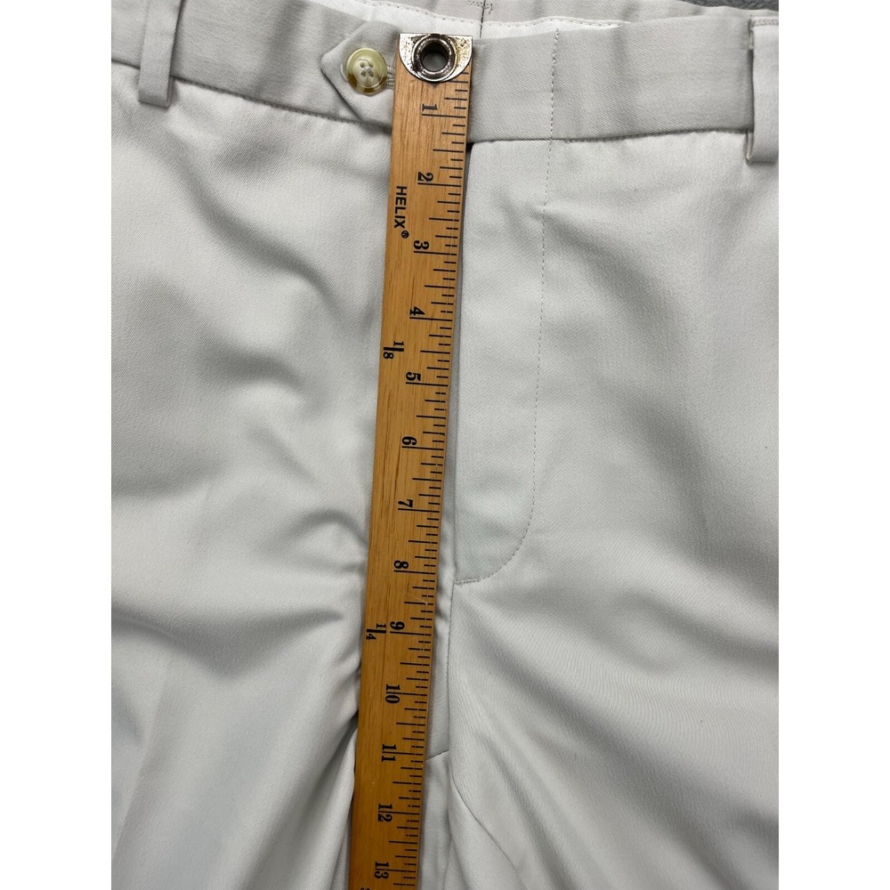 Berle Men's Dress Pants 38x29 Ivory Flat Front Stretch Pockets - Picture 4 of 10